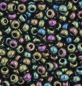 11/0 Preciosa Seed Beads Opaque Green AB #35029